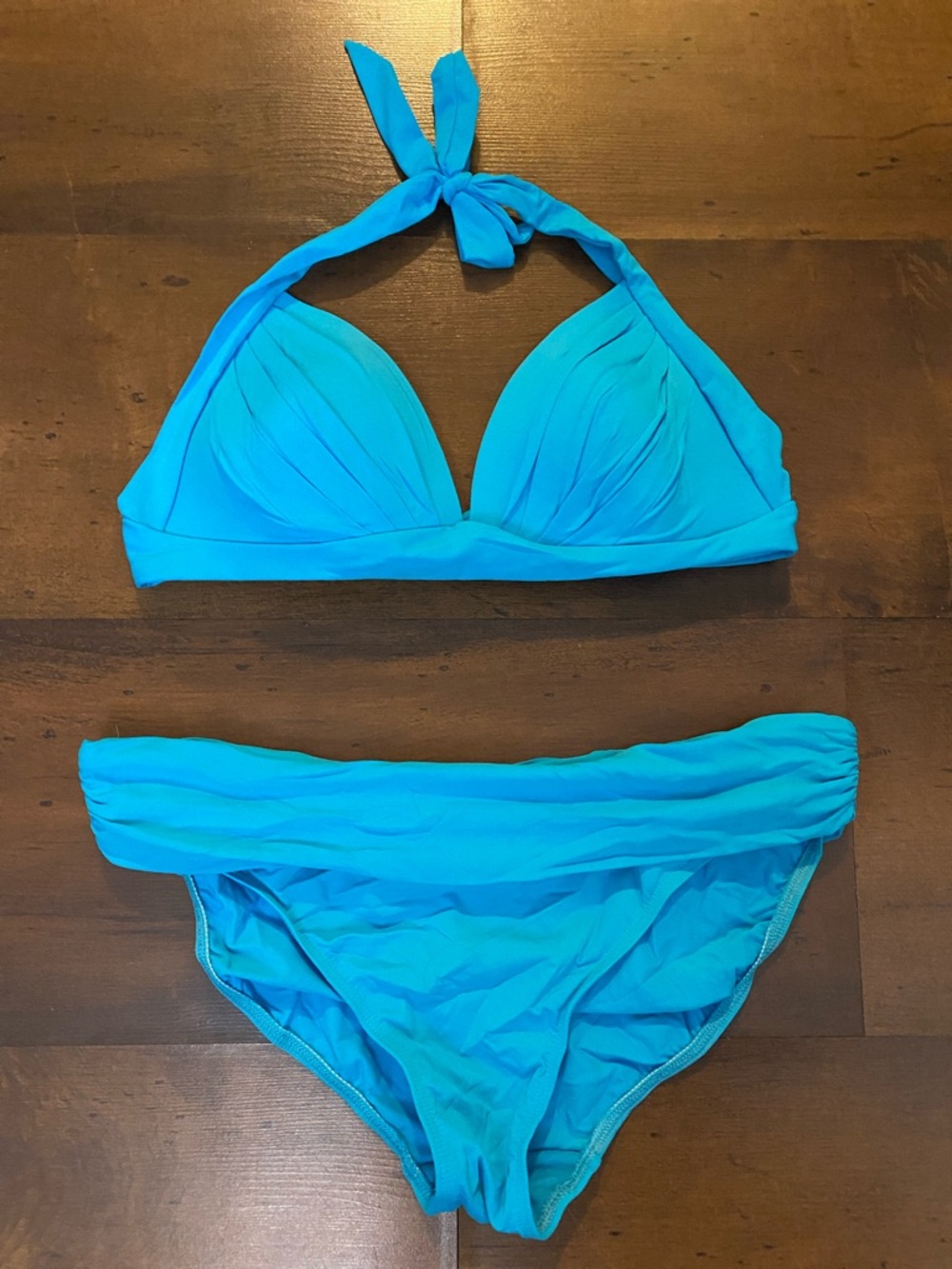 Marks & Spencer Bright Turquoise Halter Bikini Set